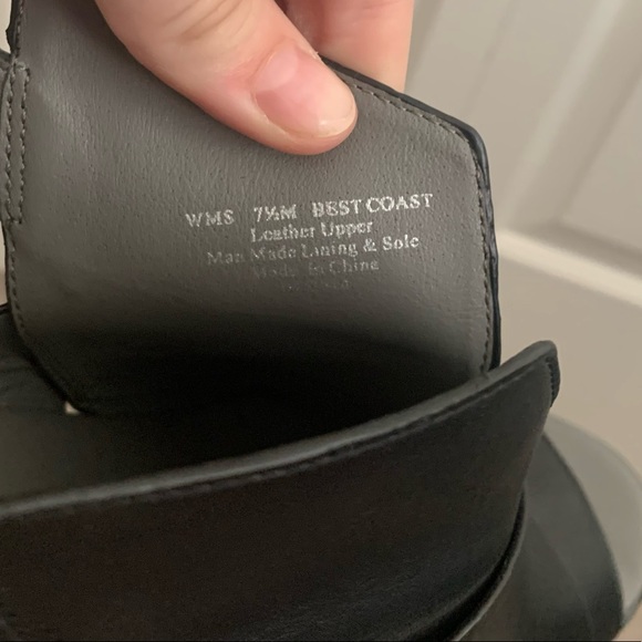 Kenneth Cole Reaction Criss Cross Leather Heels Booties small Platform - Picture 5 of 8